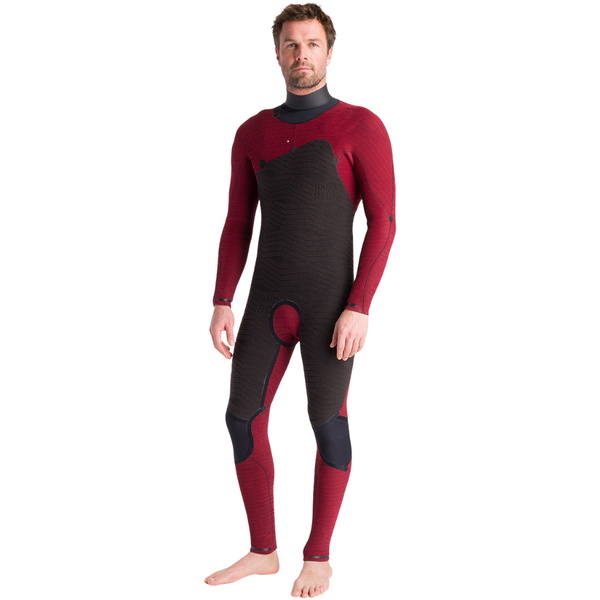 2026 C-Skins Mens Nuwave Wired LQS 4/3mm Chest Zip Wetsuit C-NWI43MCZ - Meteor / Rust X / White